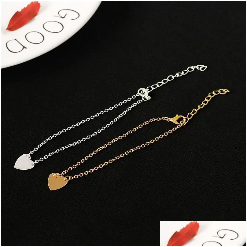 fashion heart cuff bracelets for women girls gold silver color metal bracelet statement jewelry wholesale