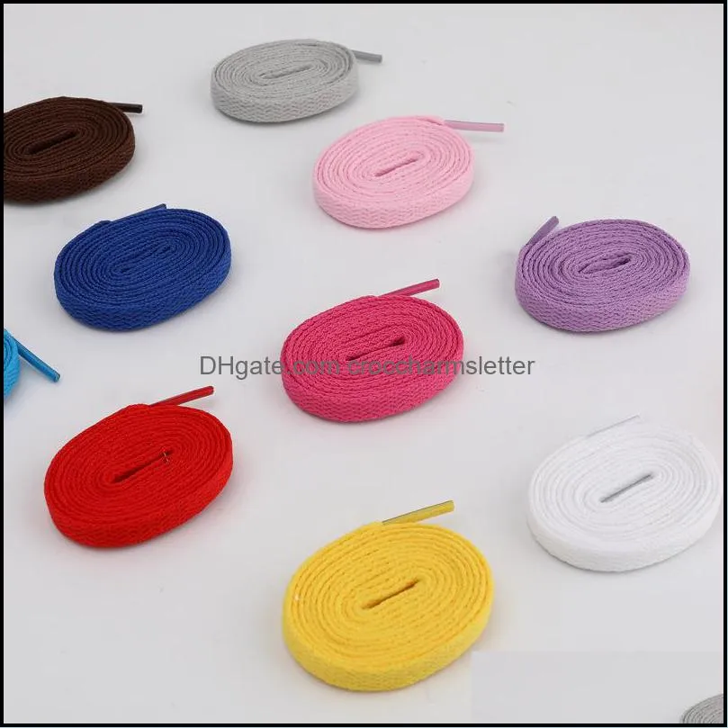 flat polyester shoelaces unisex strings shoelace 12 colors