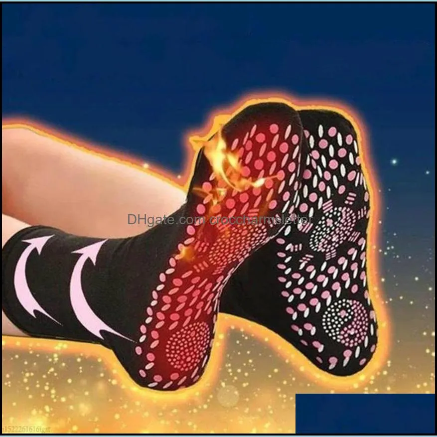 mens socks self-heating magnetic for women men self heated tour therapy comfortable winter warm massage pression