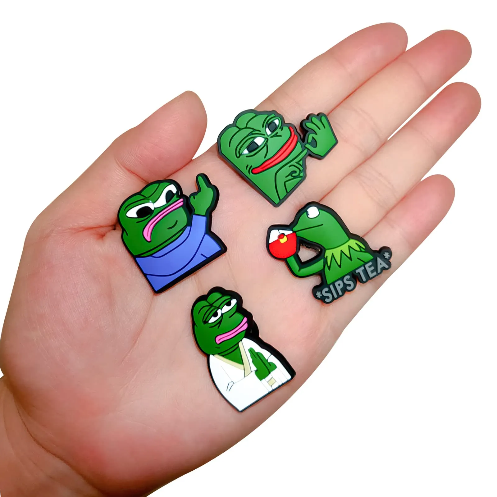 unique funny meme shoe charms pepe kermit frog charms accessories decoration women men boys girls kids party favor gifts