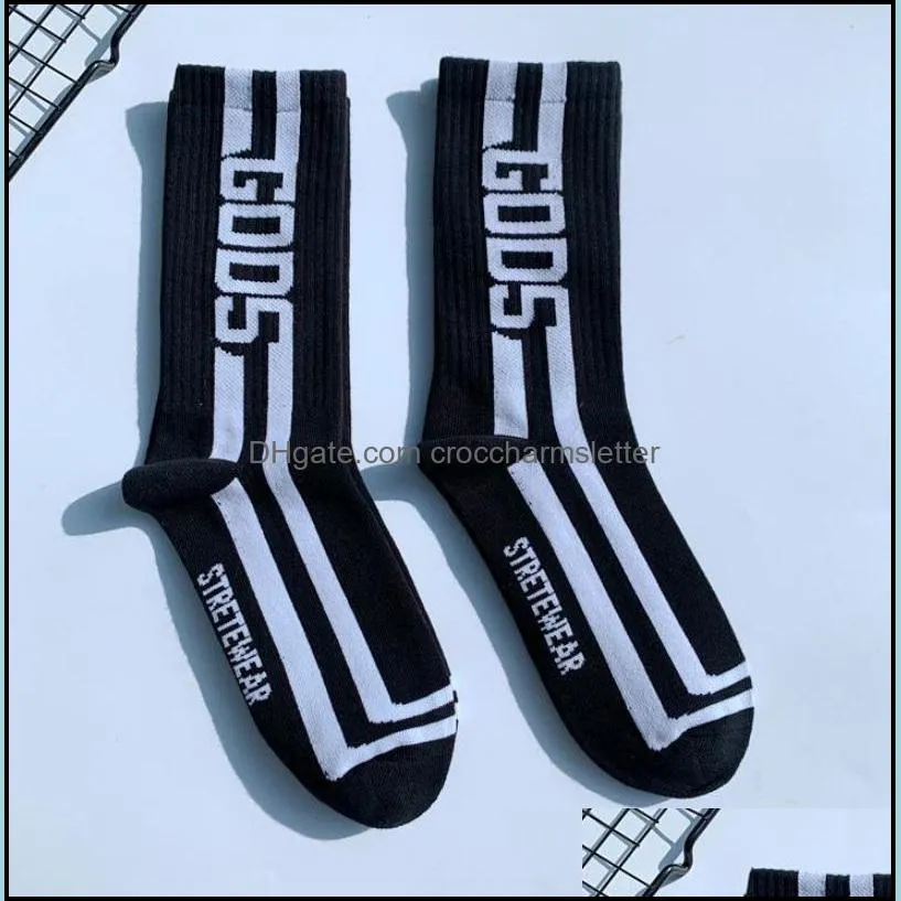  striped fashion men and women socks cotton color letter soft happy cute harajuku sport skateboard funny casual tube socks