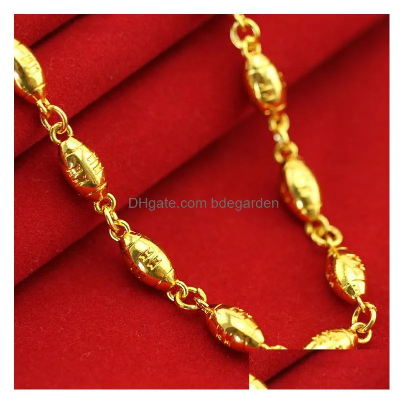 11 designs fake gold hiphop chains necklace 18k golden plated pillar dragon olive beads chain necklaces for men low price wholesale