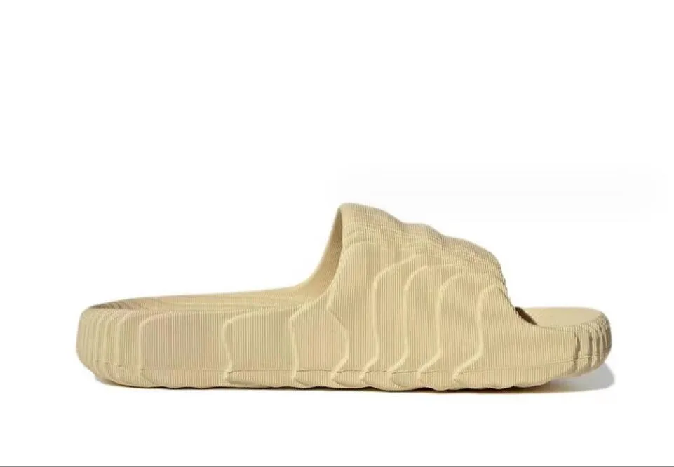 Adilette 22 Sliders Slippers Slides Designer Sandals Mens Womens Black Grey Desert Sand Magic Lime Luxury Shoes Pantoufle Flip Flops