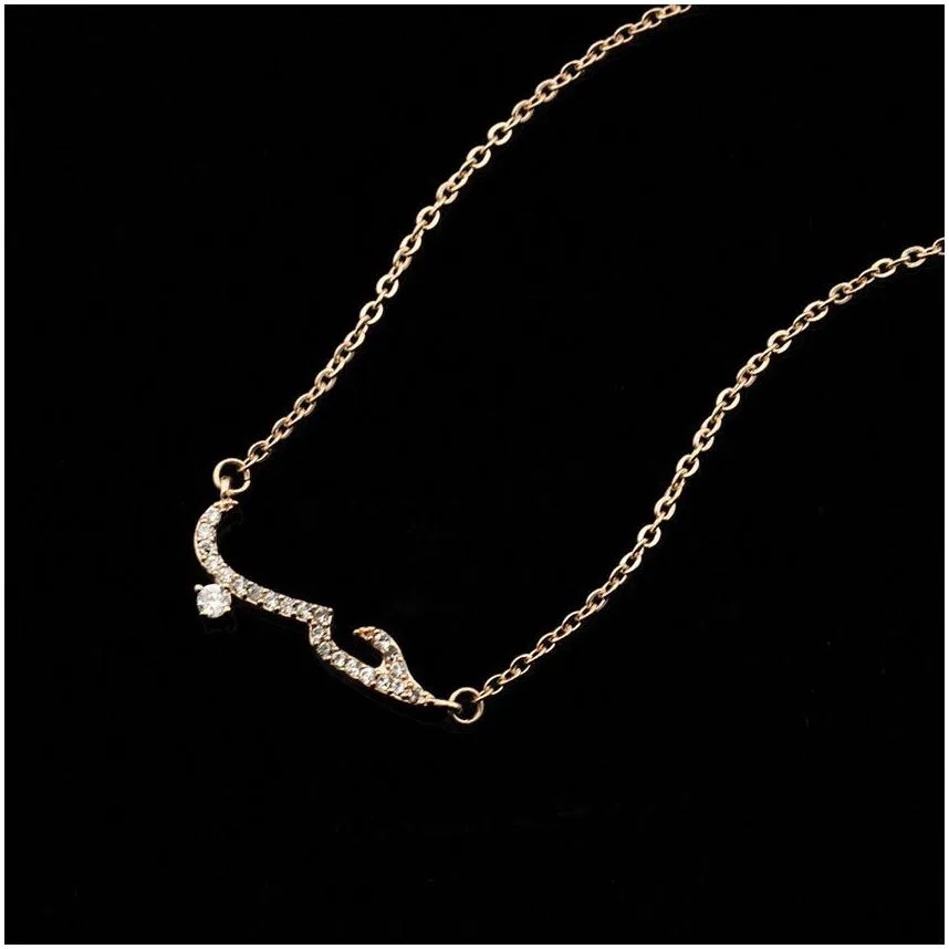 Pendant Necklaces Fashion Crystal Zircon Arab Style Bead Pendant Necklace For Women Dainty Wedding Jewelry Rose Gold On Oval Gifts Jew Dhrev
