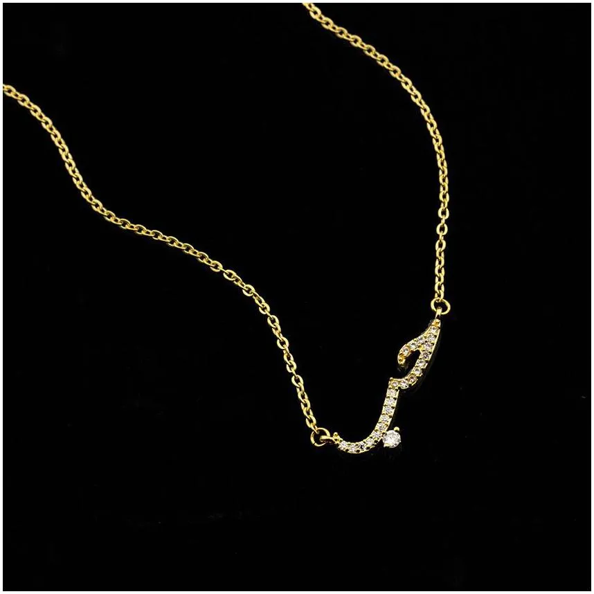 Pendant Necklaces Fashion Crystal Zircon Arab Style Bead Pendant Necklace For Women Dainty Wedding Jewelry Rose Gold On Oval Gifts Jew Dhrev