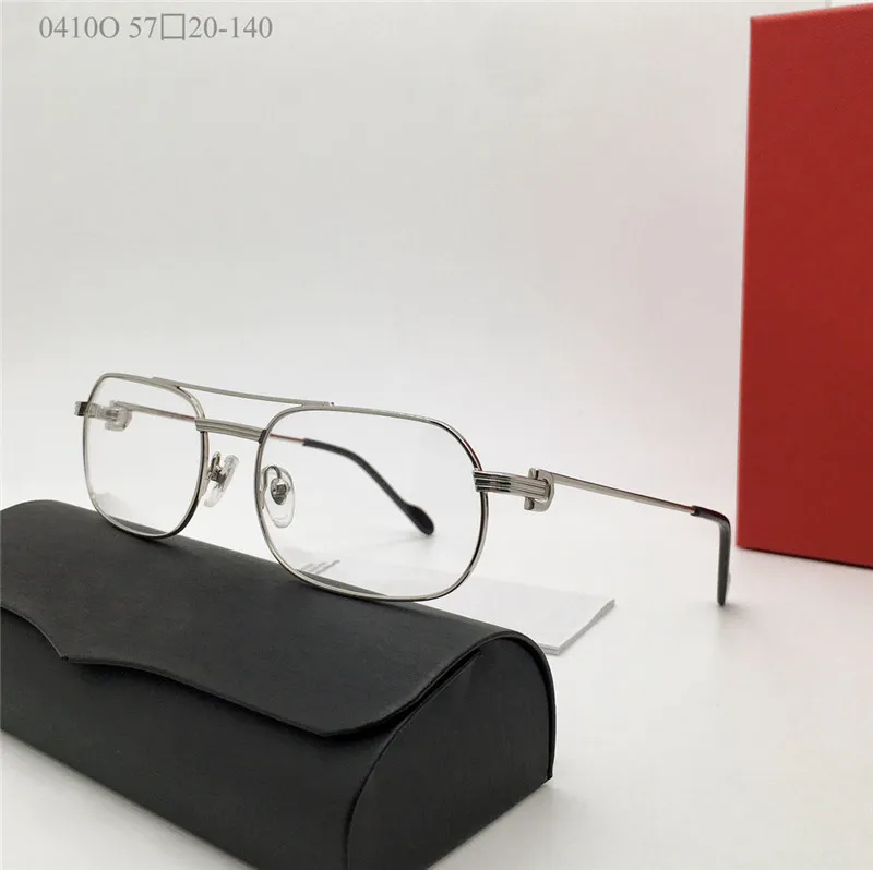 New selling clear lens eyewear oval-shape square metal frame men and women optical glasses simple and versatile style eyeglasses model 0041O