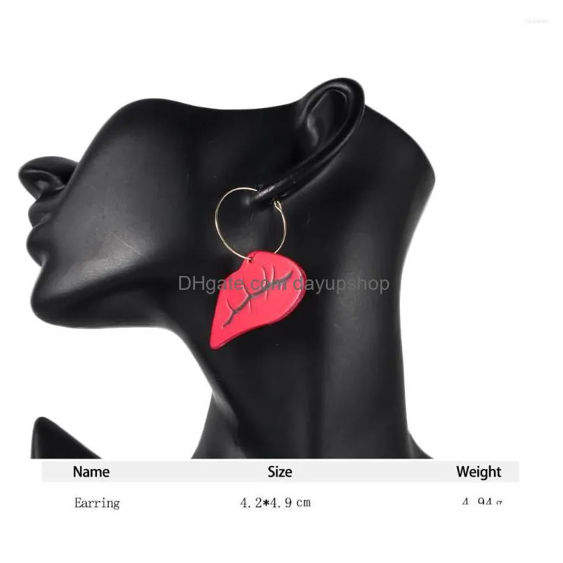 dangle earrings d&rui 2023 summer red lips fashion lipstick acrylic women`s party accessories earring gifts for beautiful girls