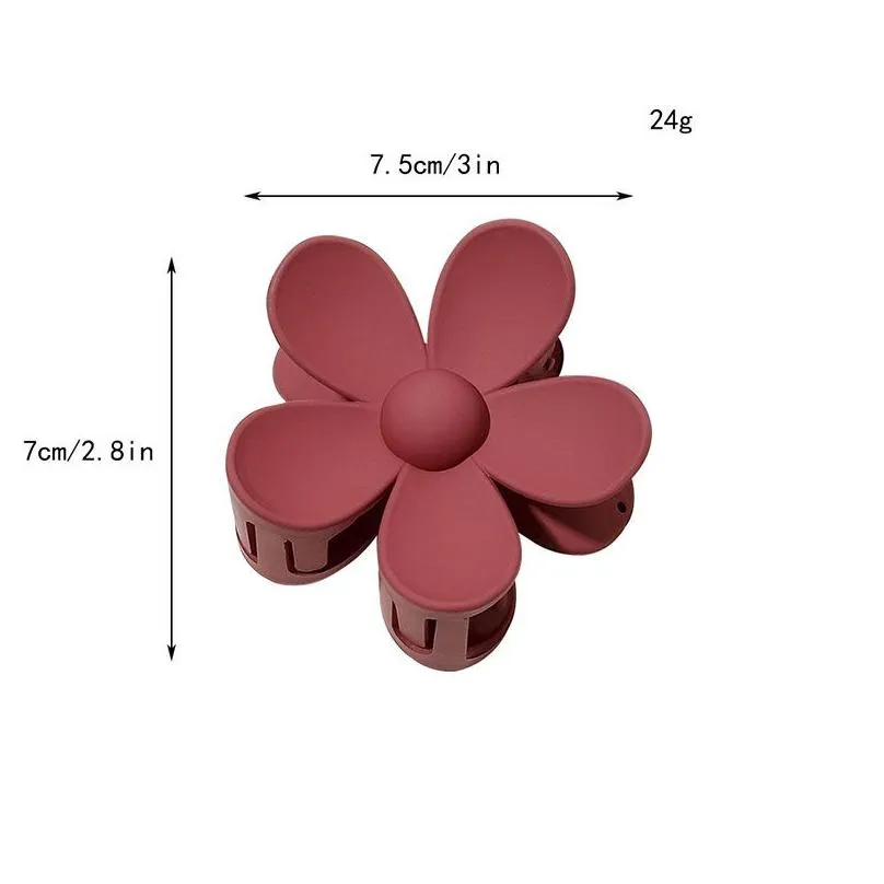 autumn small flower shaped hair clips for women plastic hairpins hair accessories for kids frosted crab hair claw clip barrette