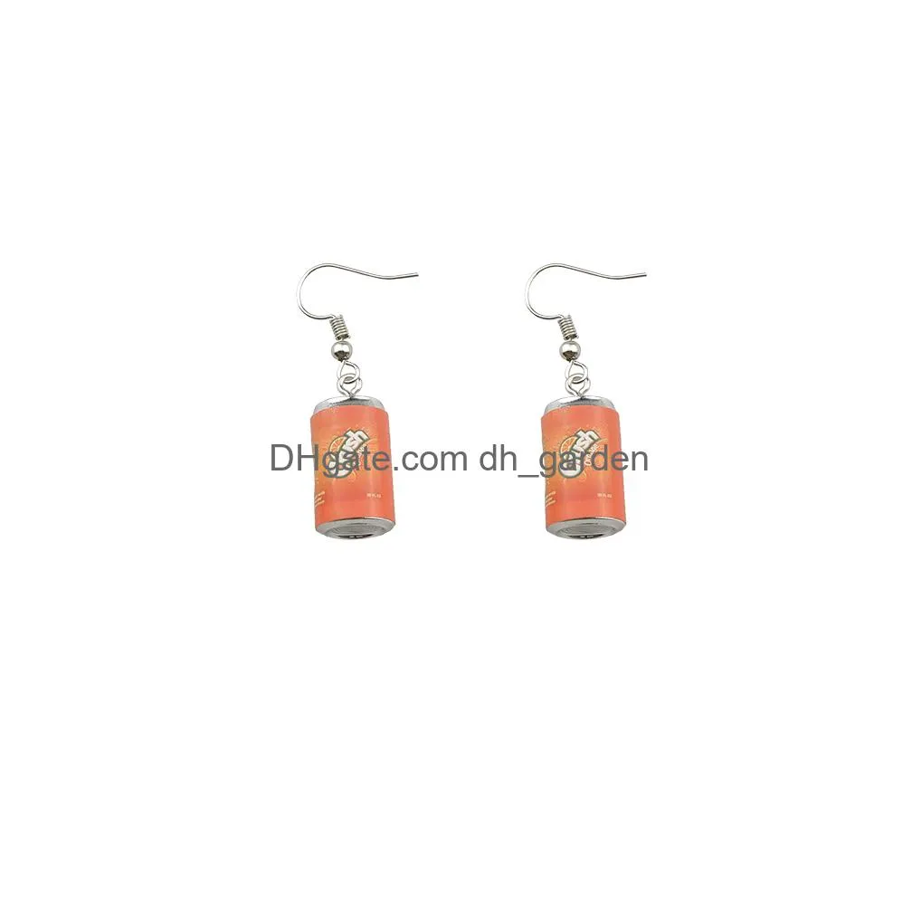 women earring resin drink cola drop earrings costume trendy style children girl gifts handmade jewelry drop shipping wholesale dangle earrings