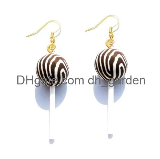 earring for women resin candy lollipop drop earrings children jewelry custom made handmade cute girls heart dangle earrings