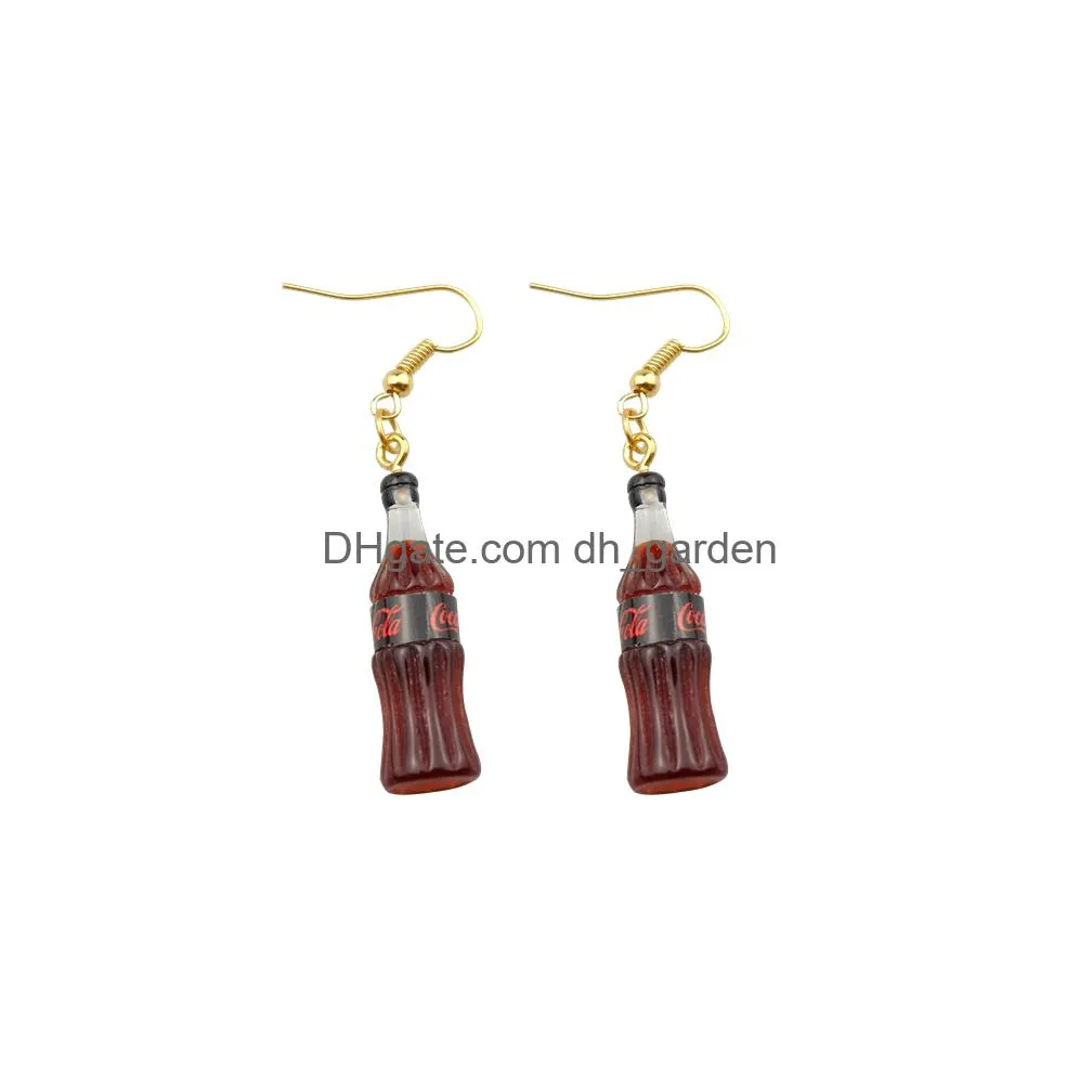 cola earring for women resin cute drink drop earrings children handmade jewelry diy gifts dangle earrings