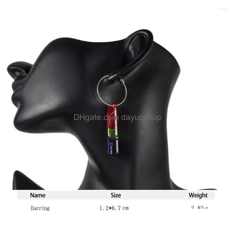 dangle earrings d&rui 2023 summer red lips fashion lipstick acrylic women`s party accessories earring gifts for beautiful girls