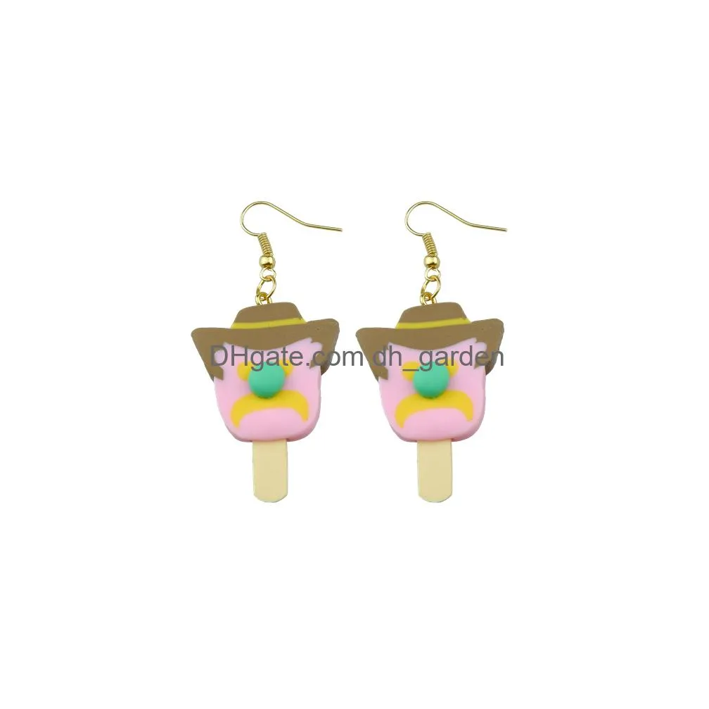 ice cream earring for women resin cute drop earrings children handmade jewelry diy gifts dangle earrings