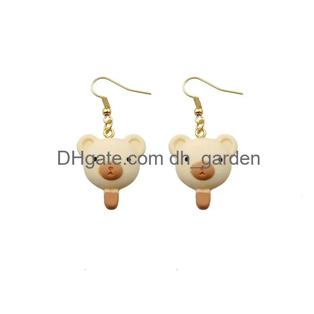 biscuits candy drop earrings ice cream cherry earrings costume trendy style children girl jewelry drop shipping