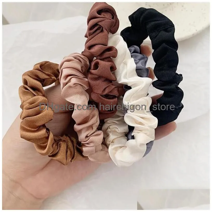 scrunchie hairbands hair tie women for hair accessories satin scrunchies stretch ponytail holders handmade
