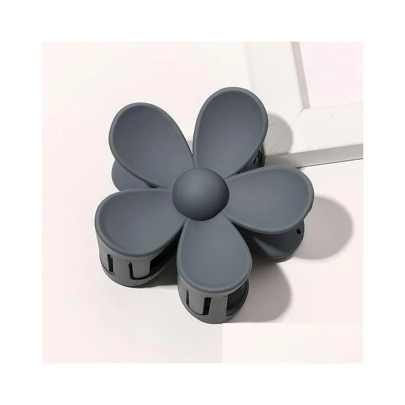 autumn small flower shaped hair clips for women plastic hairpins hair accessories for kids frosted crab hair claw clip barrette