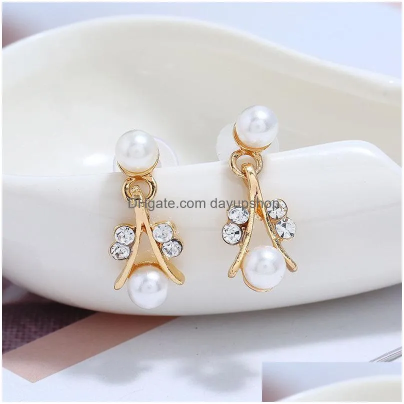 wedding jewelry sets fashion imitation pearl necklace earring bridal for women elegant party gift 221109
