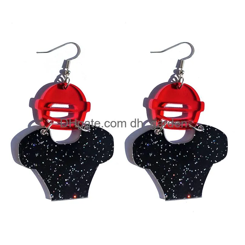 earrings for women girls hip hop cute exaggeration special creativity jewelry ufo alien american football magic butterfly