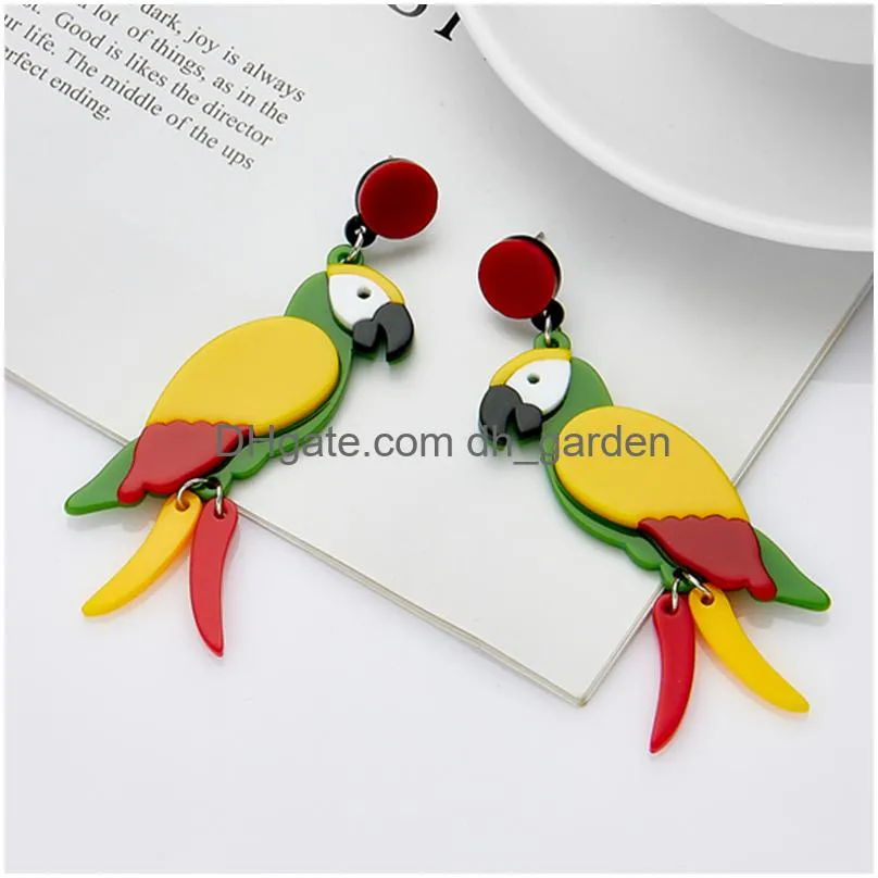 yaologe new trend unique designs acrylic earrings for women fashion cartoon long pendant ear jewelry girls party gifts 