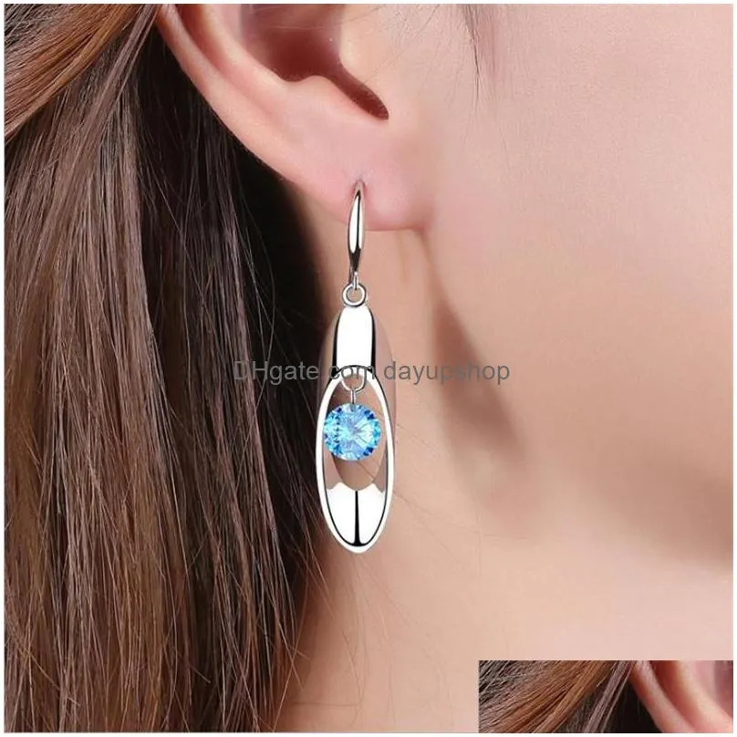 dangle & chandelier luxury crystal pink calla flower earrings for women jewelry trendy sterling 925 silver lady hooks accessories gift