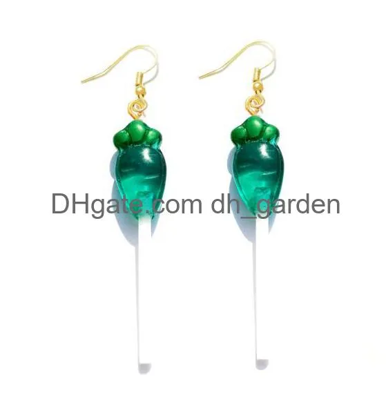 earring for women resin candy lollipop drop earrings children jewelry custom made handmade cute girls heart dangle earrings