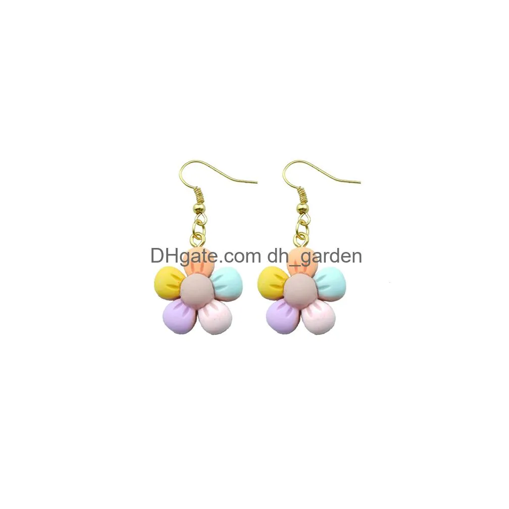 creative earring for women resin flower sakura drop earrings children handmade jewelry diy gifts