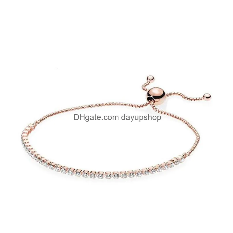 charm bracelets high quality s925 sterling silver rose gold adjustable charm bracelet fit original exquisite beads lady diy gift