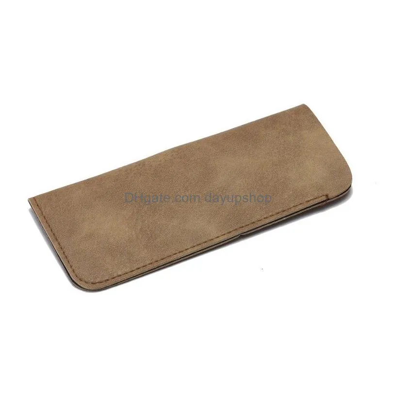 sunglasses cases iboode soft leather reading glasses bag case waterproof solid sun pouch simple eyewear storage bags accessories