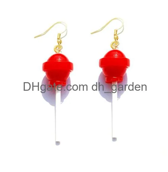 earring for women resin candy lollipop drop earrings children jewelry custom made handmade cute girls heart dangle earrings