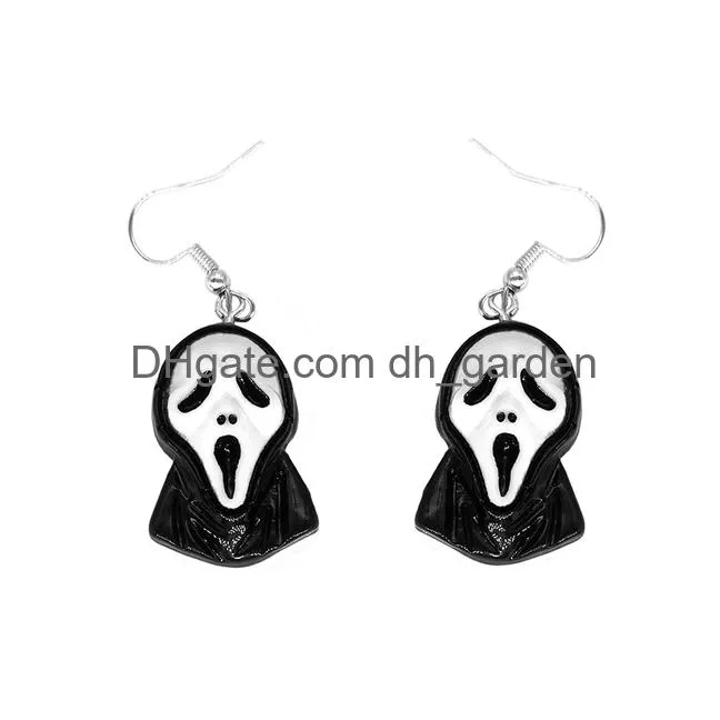 earrings for women cute halloween horror satan bat zombie pumpkin skeleton christmas santa claus elk fawn snowman girls gift dangle earrings