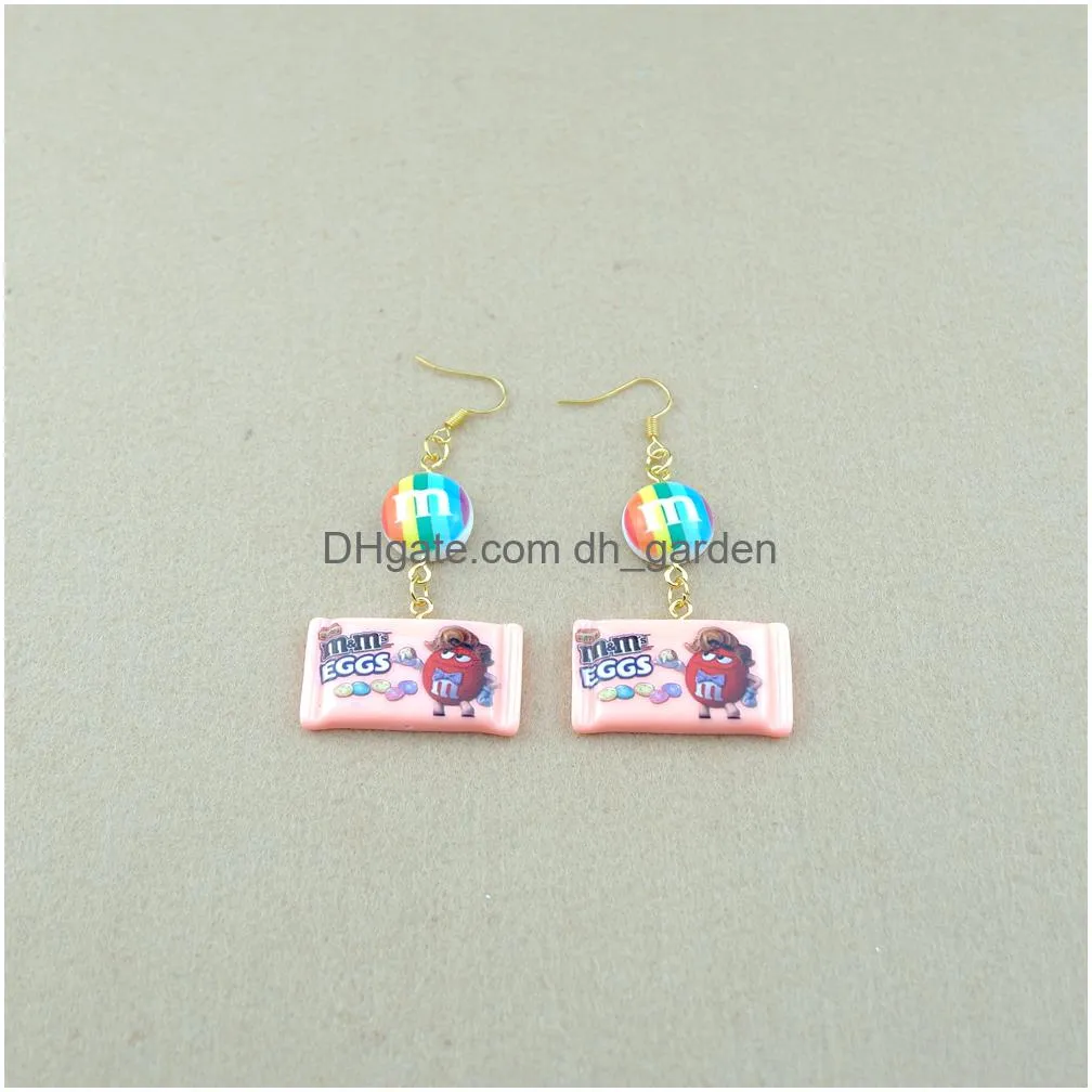 creative mm candy drop earrings custom made handmade woman girl jewelry wholesale dangle earrings