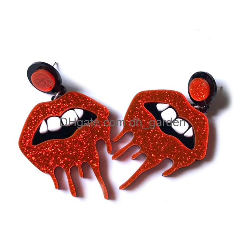 earrings for women halloween girls hip hop cute exaggeration special creativity scary jewelry ghost frog skeleton bat spider