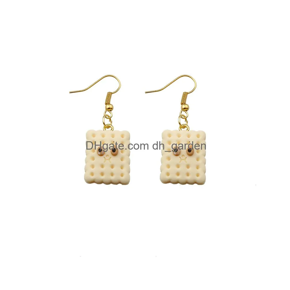 biscuits candy drop earrings ice cream cherry earrings costume trendy style children girl jewelry drop shipping