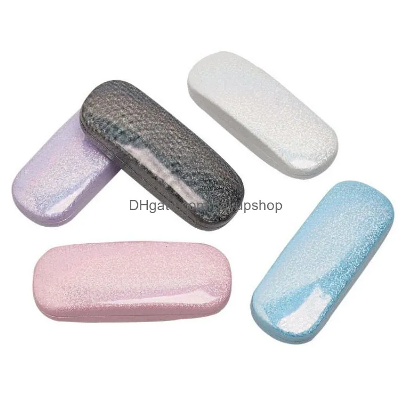 sunglasses cases compression pu leather myopia glasses case bullet buckle box optical iron student simple storage 221119