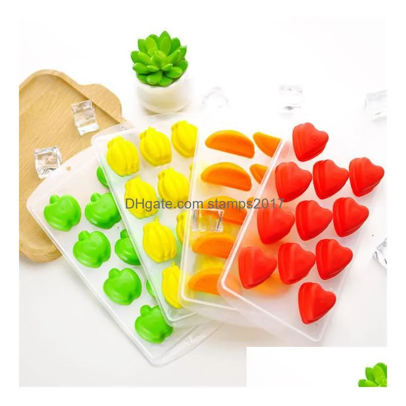safety envirement cretive fruit and lips designs silicone ice mould sn3746