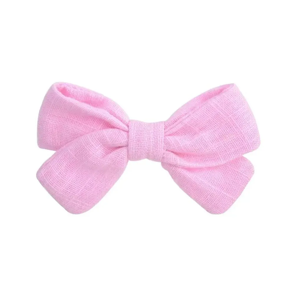 baby girls bowknot hair pins cotton cloth bow clippers kids grid alligator clips children hair accessories toddler boutique barrette 12