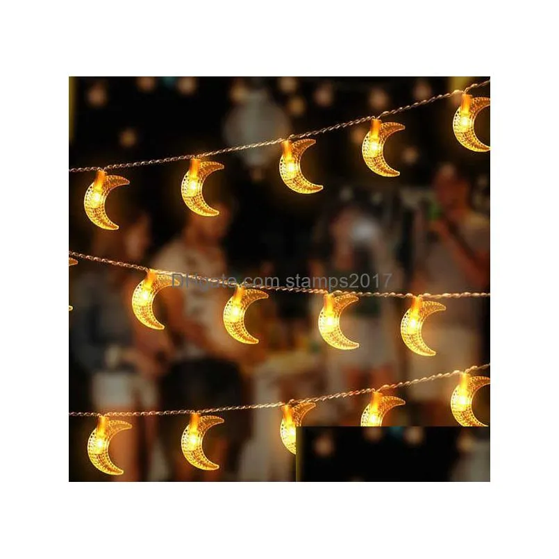  eid mubarak led lights moon star hanging pendant ramadan decor 2023 fairy lights islamic muslim party supplies eid home decor