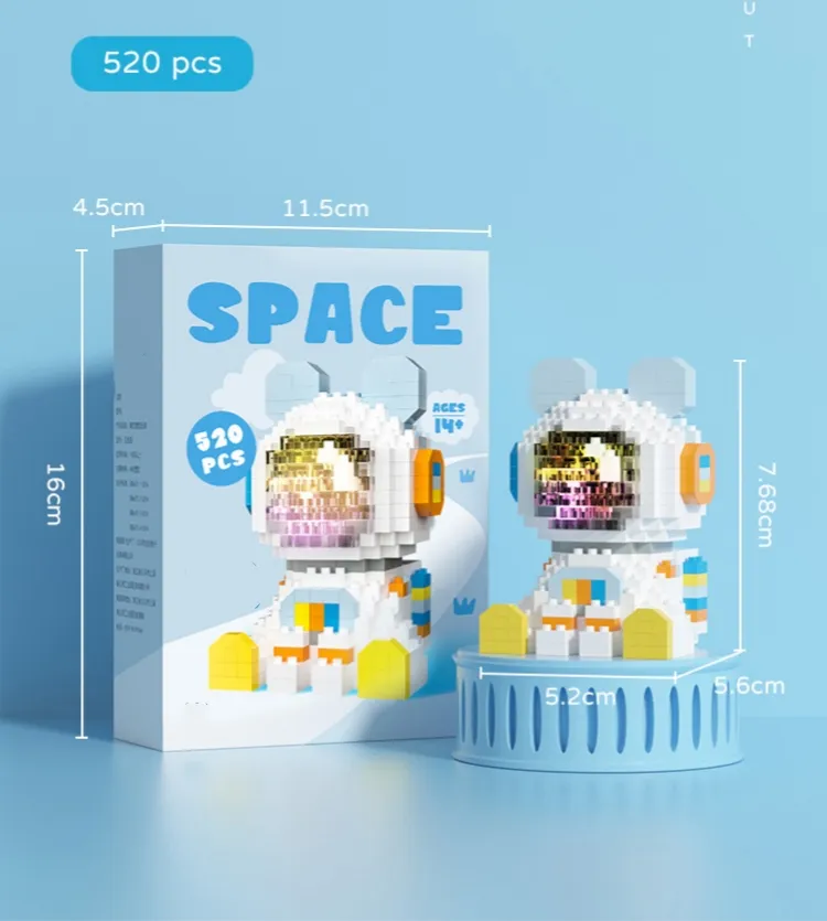 Astronaut Cartoon Anime Figure Star Destroyer Model Technic Building Blocks Anime Figur Mini Figure Illuminated Figurines Toys For Kids Lepin Christmas