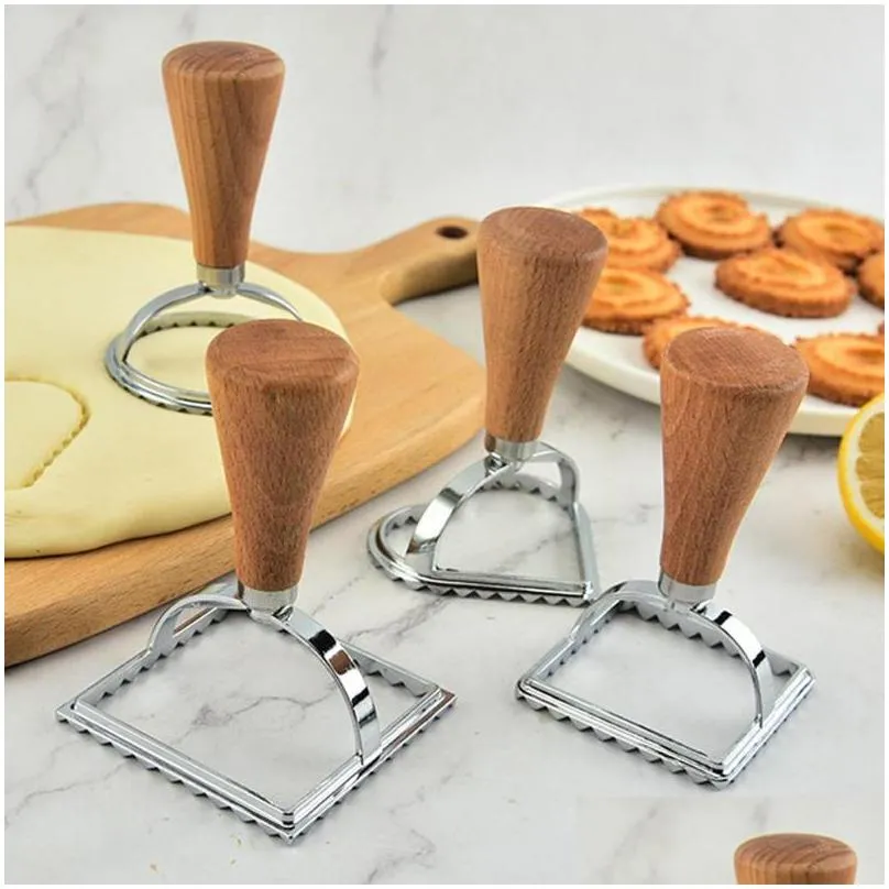 baking pastry tools cookie cutter press mold biscuit fondant bread square cutting ravioli pasta pizza round sand b9o6