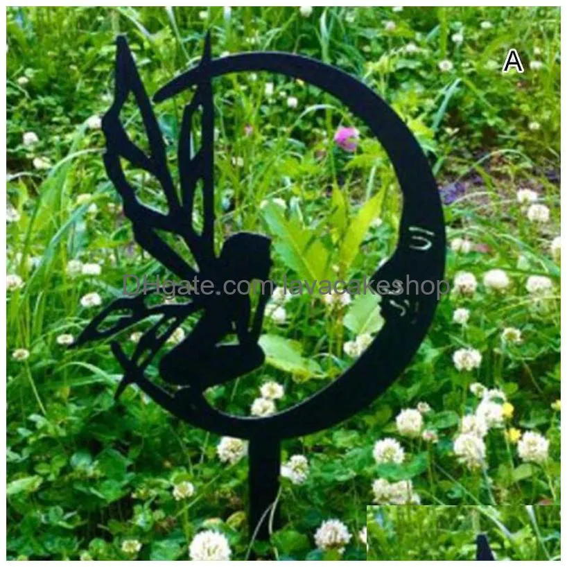 fairy garden metal iron crafts pendant garden decoration indoor and outdoor ornaments interesting hot garden statues sculpture y0914