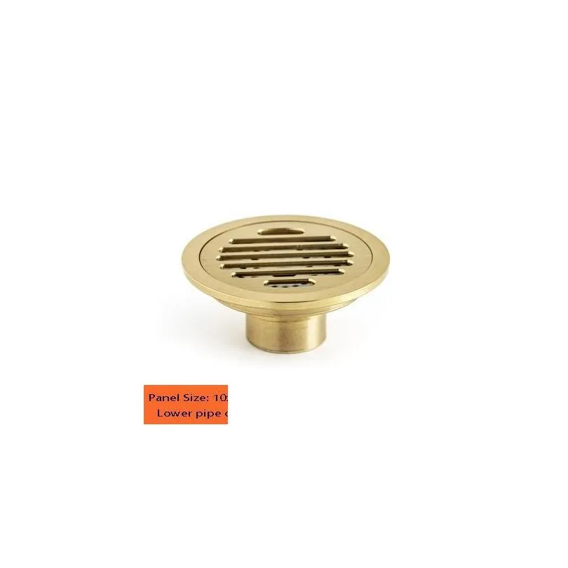 other bath toilet supplies 10 cm brass round floor drain cover shower waste drainer grate gold