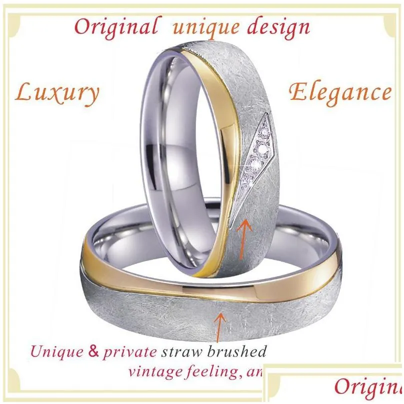 wedding rings luxury handmade lovers couple set for men and women gold silver color titanium jewelry marriagewedding
