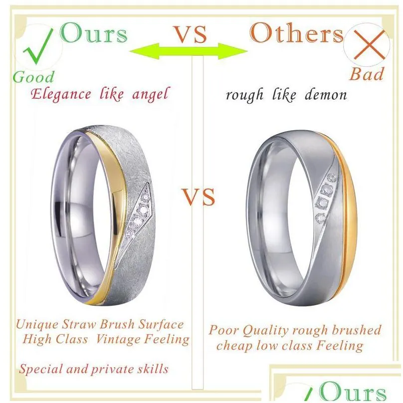 wedding rings luxury handmade lovers couple set for men and women gold silver color titanium jewelry marriagewedding