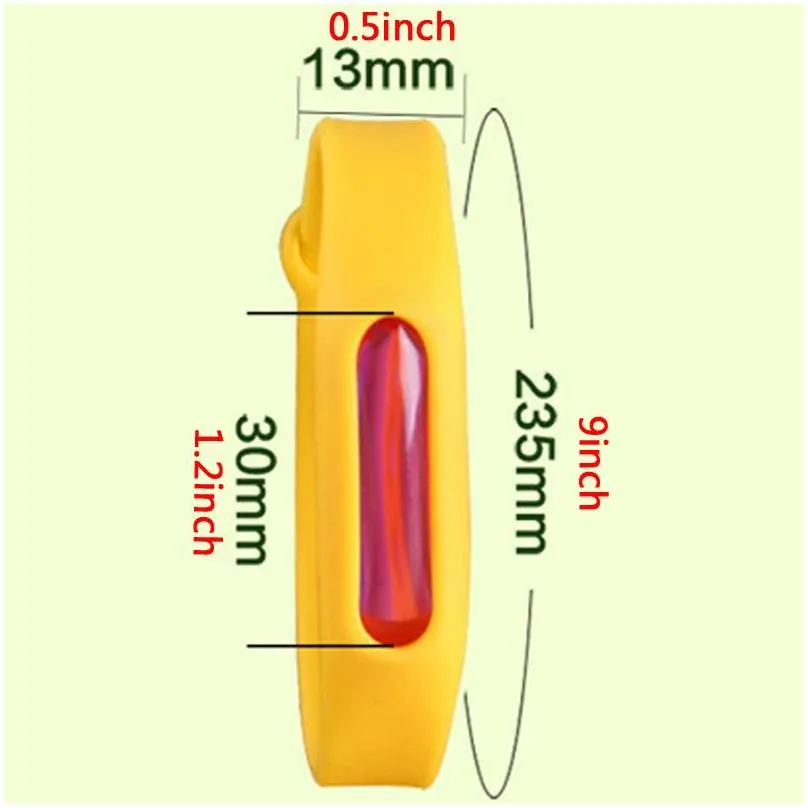 kid mosquito repellent bracelet silicone wristband plant  oil capsule mosquito repellent band pest bug control killer vt0449