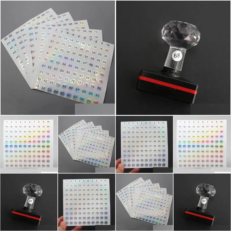 gift wrap waterproof laser digital stickers nail polish bottle labels sticker cup number bar wine glass mark tags