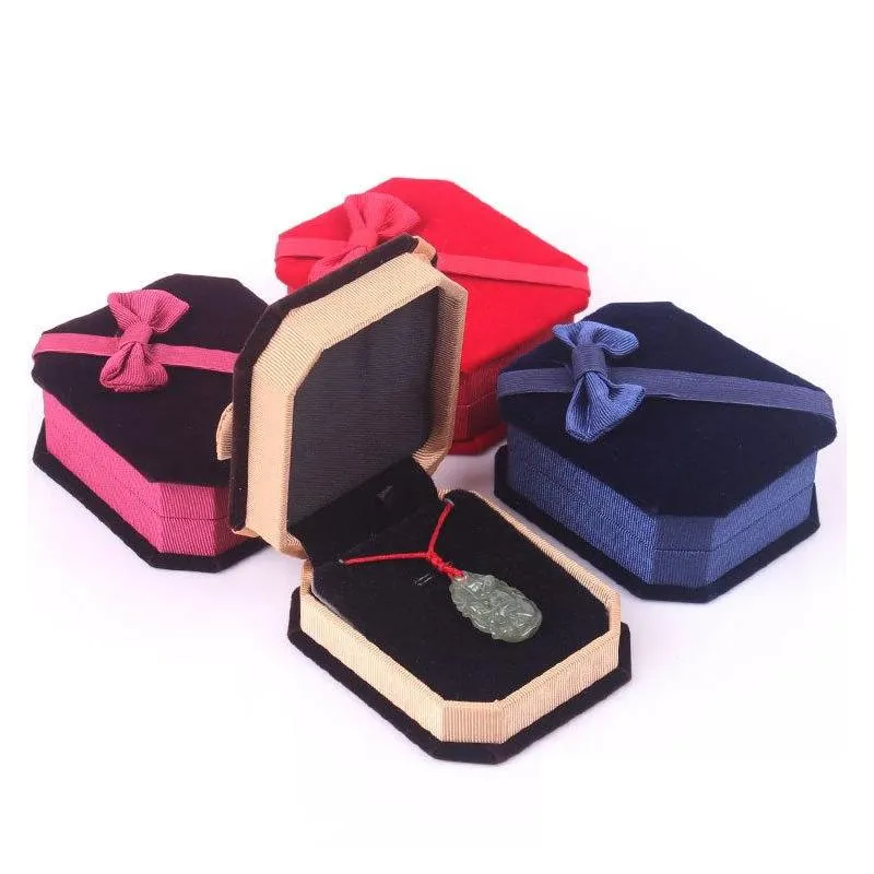 arrivals jewelry boxes packaging necklaces pendant velvet ring earrings elegant classic luxury show case box 78x67x30mm