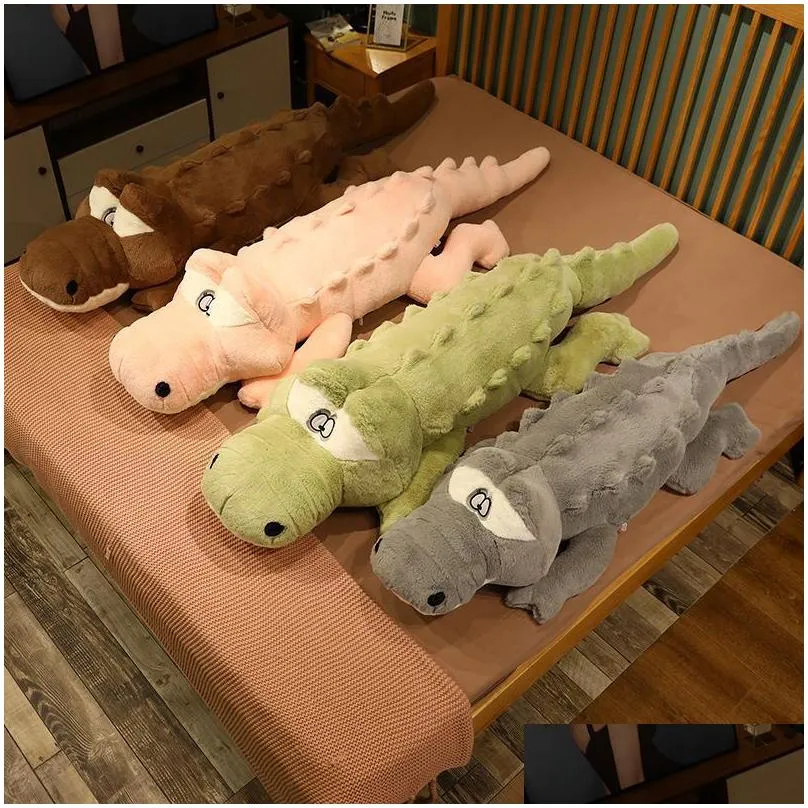 cushion/decorative pillow crocodile plush toy oversized long doll cute sleeping  bed girlcushion/decorative