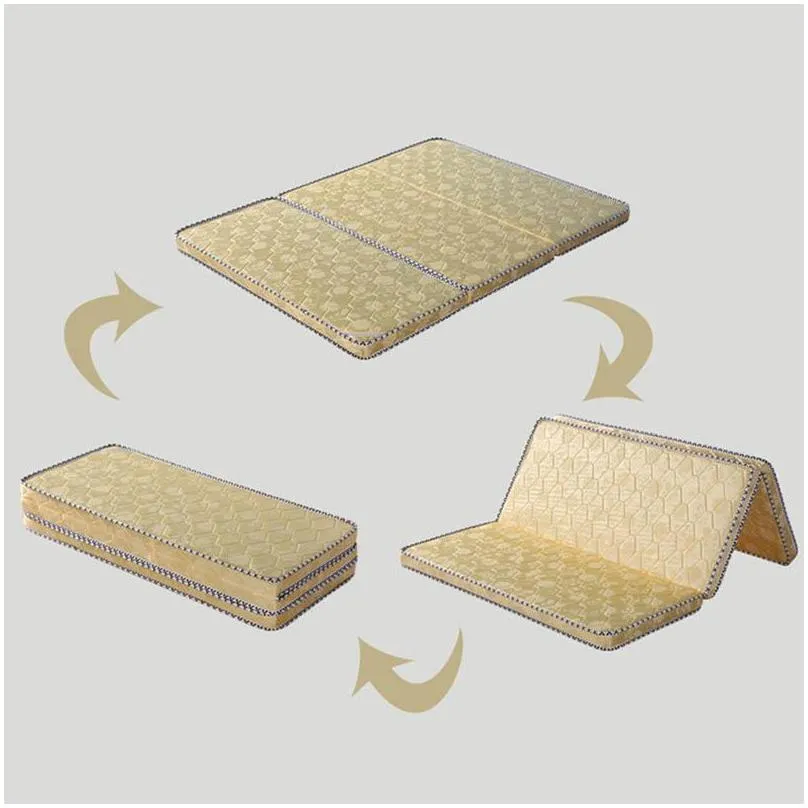 chpermore thicken natural coir hard mattress toppers single doubl foldable high quality tatami bedspreads queen twin full size