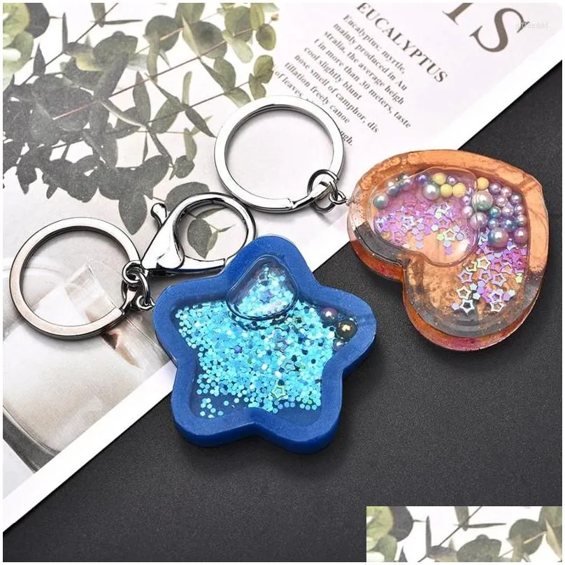 baking tools kawaii shaker silicone mold resin heart star moon ice cream uv epoxy moulds key chain pendant craft jewelry