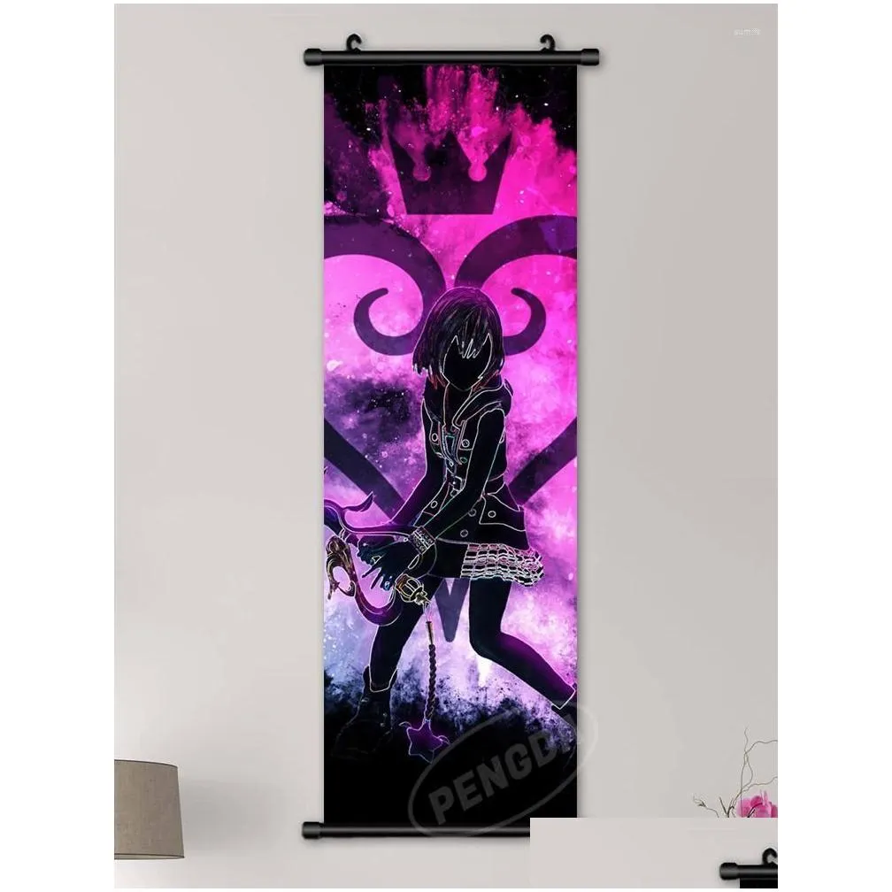 paintings canvas anime hanging painting abstract wall art home decor poster hd prints modular kingdom hearts pictures game themed el